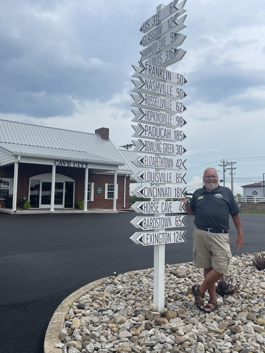 Following Directions Historical Sign Replicated for Cave City Jobe